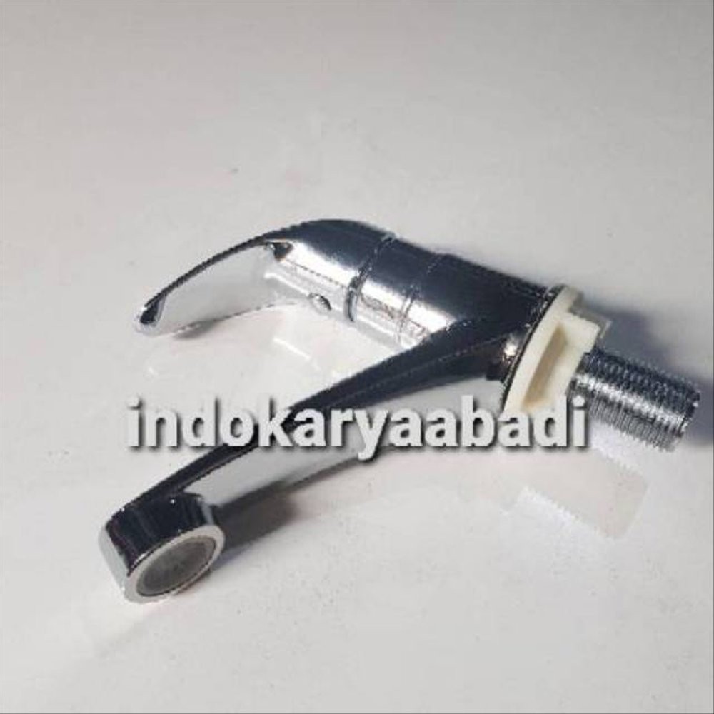 Kran WASTAFEL PLASTIK FINISHING CHROME SILVER ANTI KARAT Ekonomis kualitas bagus cuci tangan