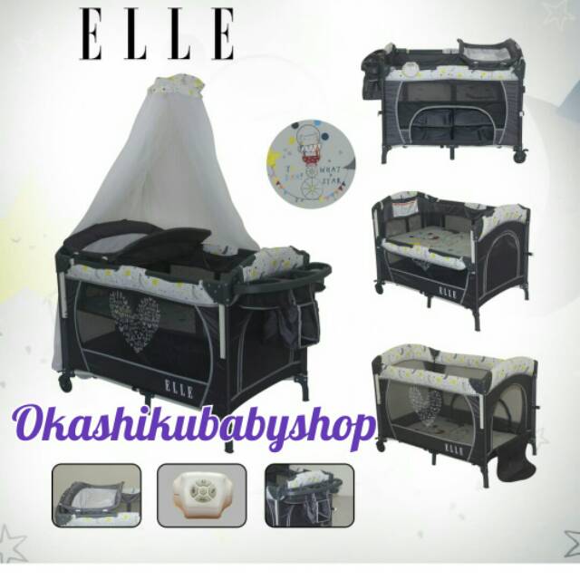 Baby Box Side Bed Ranjang Bayi Elle 8 in 1 Multifunctional PY 999 Tempat Tidur Buka Samping