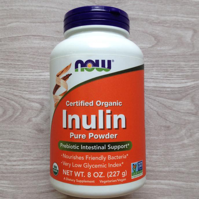 

Inulin Powder, Now, Organic Inulin Powder, Tepung inulin, 227 g