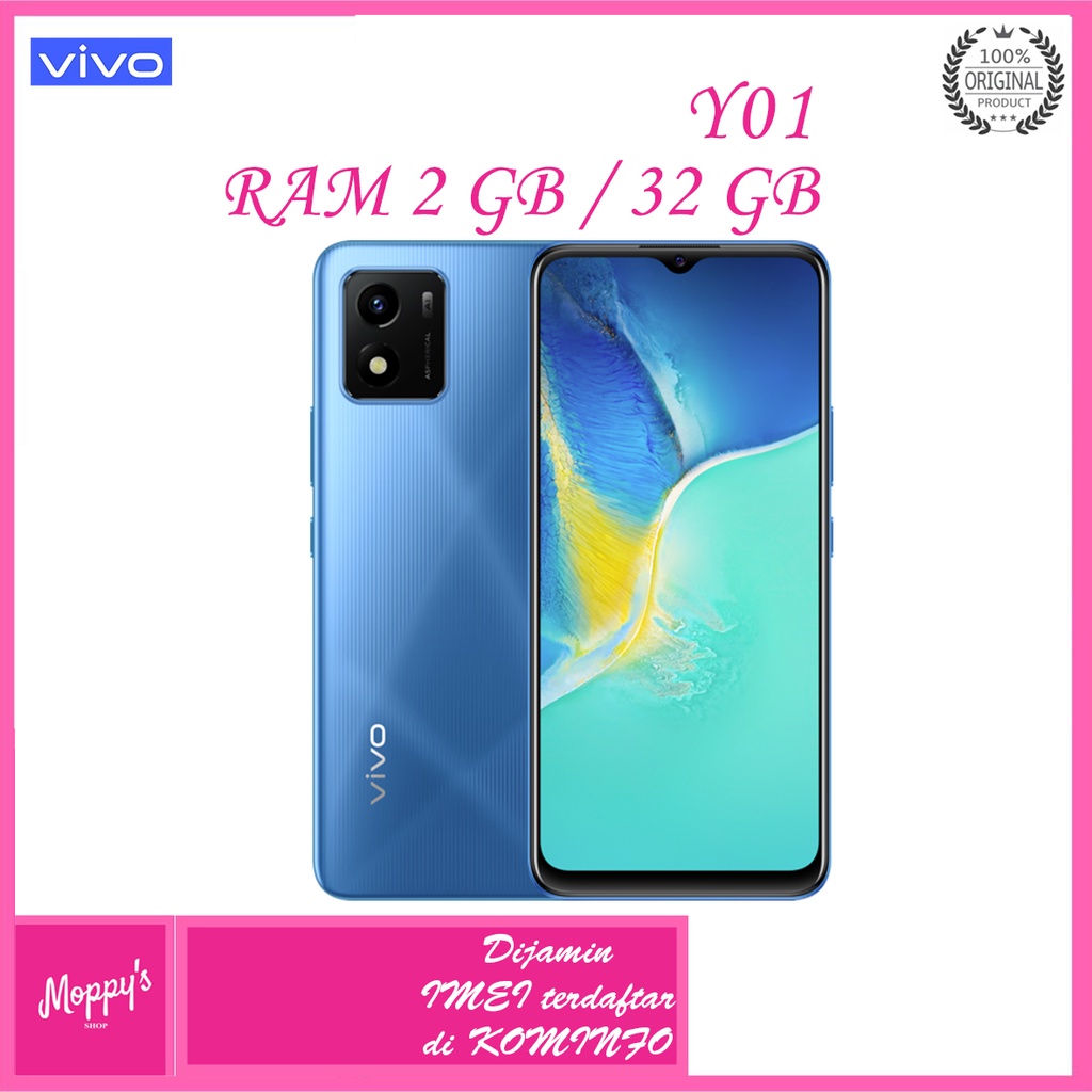 VIVO Y01 2/32 GB VIVO Y01 RAM 2 ROM 32 GB GARANSI RESMI VIVO