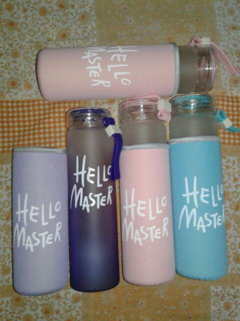 Botol Minum Hello Master Colourful Kaca 480ml