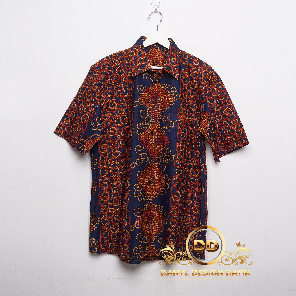 Batik Cap Pria Lengan Pendek Slim Fit