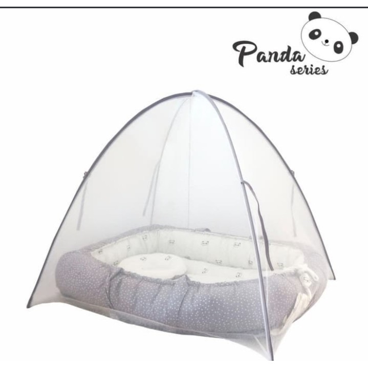 Kasur serut bayi Omiland + kelambu Panda series - OYK 1141