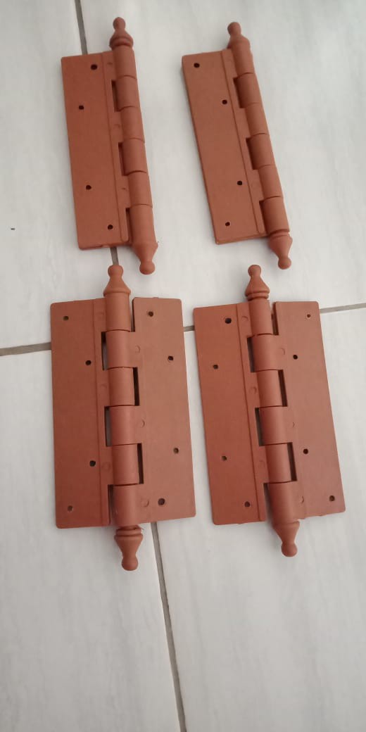 Engsel Pvc Plastik Coklat / Engsel Pintu Kamar Mandi Pvc (c353)