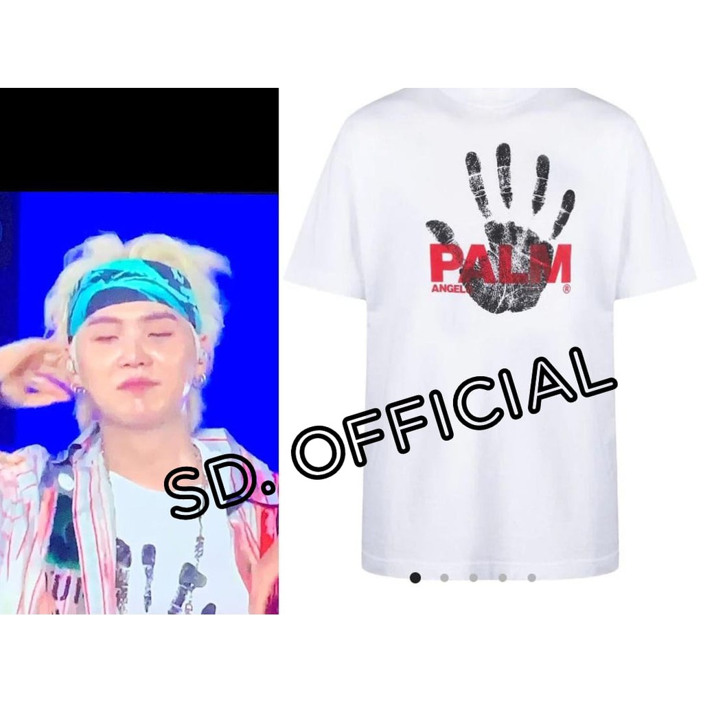 Kaos BTS suga palm angel tangan