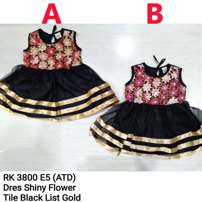 Baju Bayi Perempuan Dress Gaun Bayi Shinny Flower