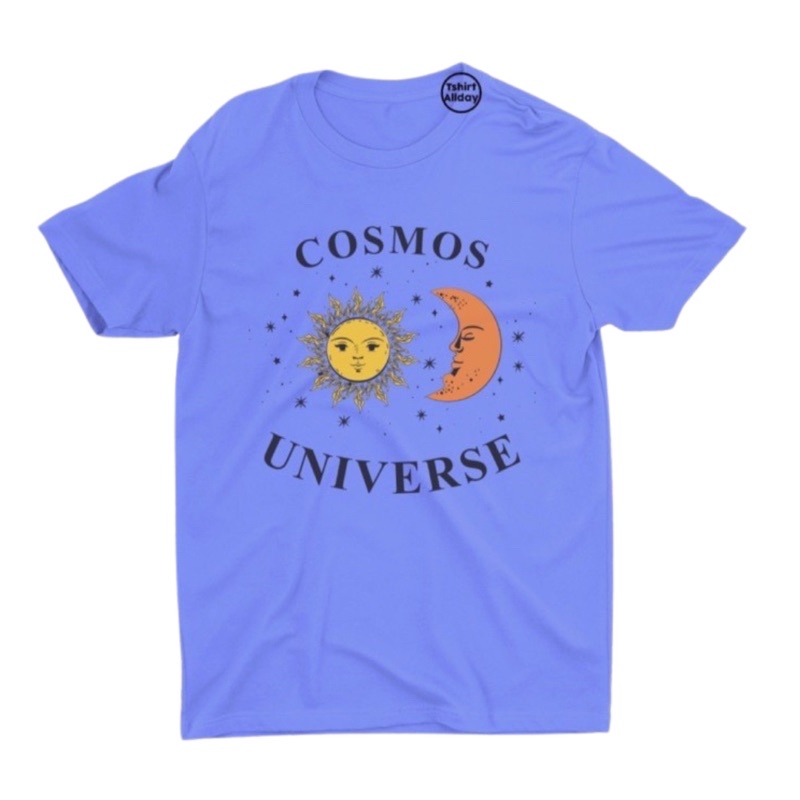 Tshitrallday Kaos Premium Unisex Pria &amp; Wanita bisa Oversize 100% Cotton Combed GRAPHIC COSMOS