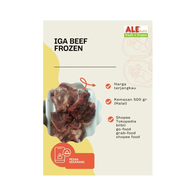 

Iga sapi 500gr, iga daging sapi,daging iga sapi beku,potongan iga sapi