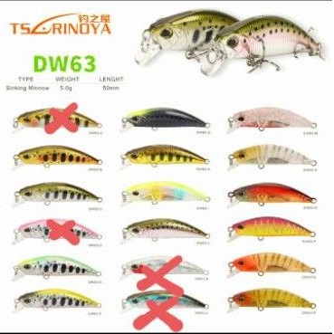 Lure minnow Tsurinoya DW63 umpan pancing UL killer