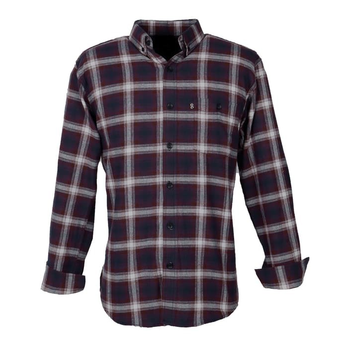 BROODIS KEMEJA FLANEL PRIA MOTIF TERBARU BEST SELLER OFFICIAL STORE - Maroon