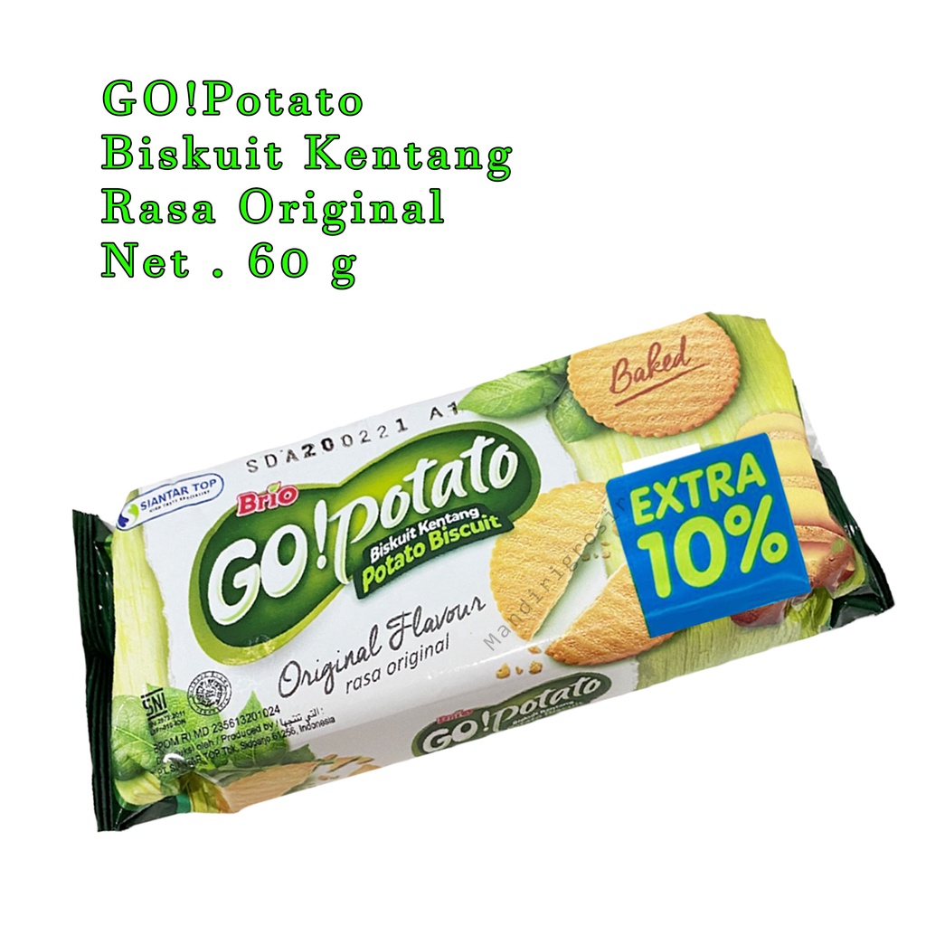 Biskuit Kentang *GO!Potato * Rasa Original * 60g