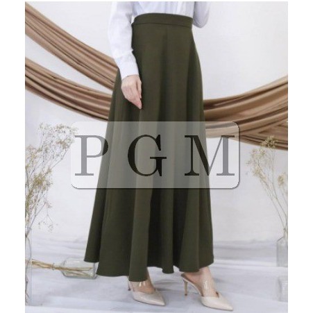 TERLARIS !!! ROK PANJANG JUMBO SPANDEK JERSEY WANITA TERMURAH /  ROK PANJANG MAX BB 80 KG BAHAN PREMIUM BISA COD-4