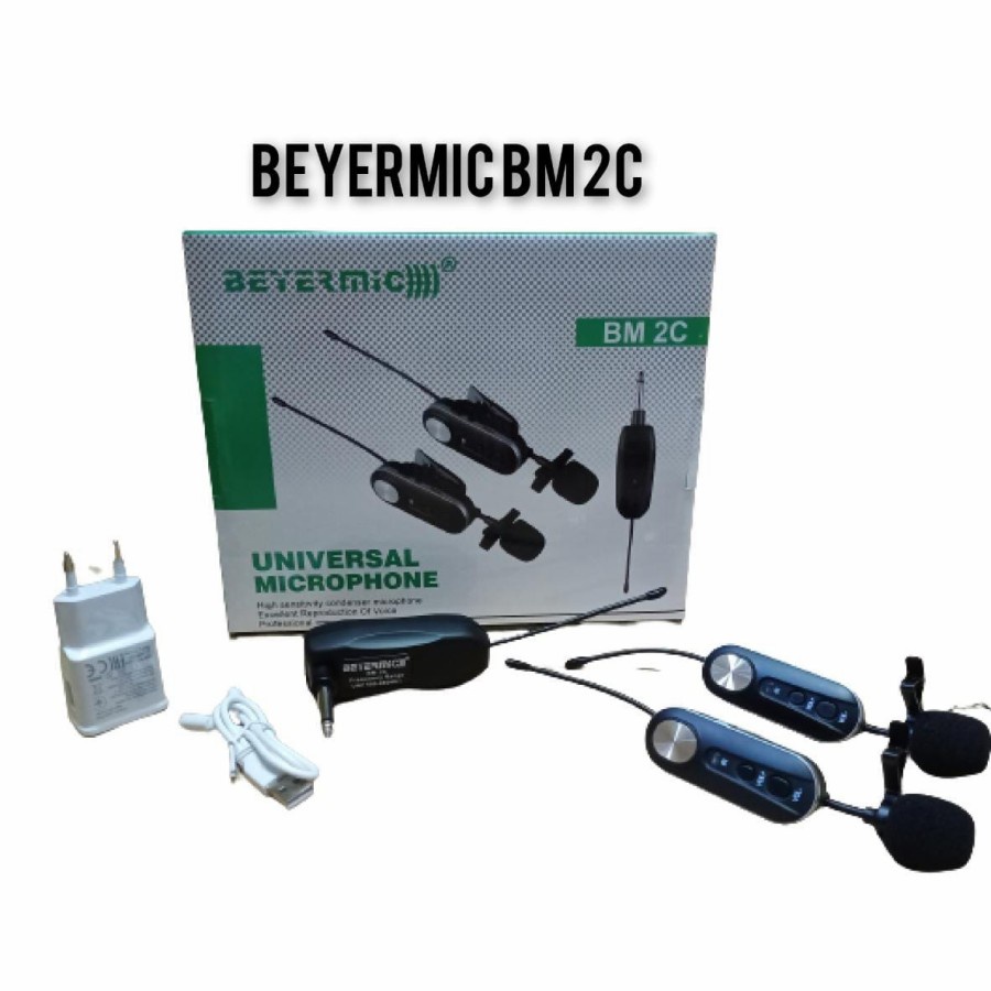 Mic Wireless Beyermic BM2C / BM 2C / BM 2 C Original Dual Jepit