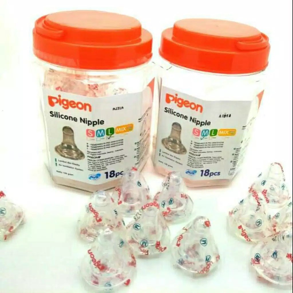 Pigeon Dot Bayi Silicone Nipple Eco Size S / M / L (1 pc)