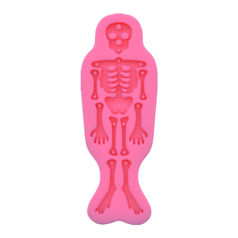 SIY  Skeleton Shape Keychain Epoxy Resin Mold Key Chain Earrings Pendants Silicone Mould DIY Crafts Jewelry Necklace Casting Tools