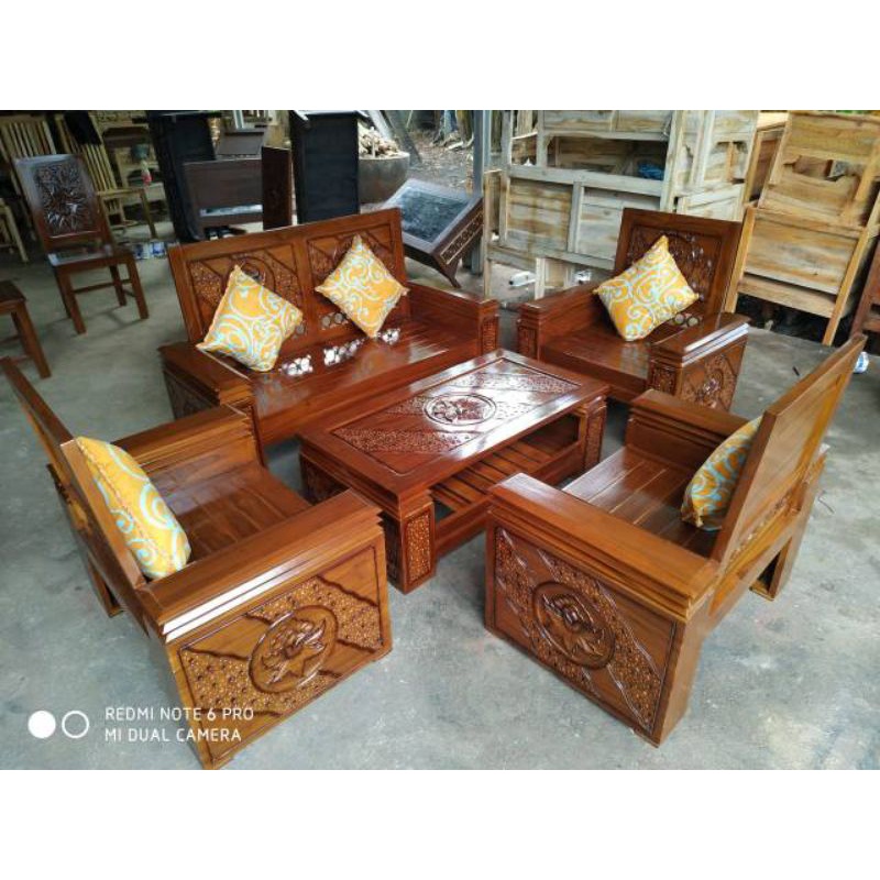 kursi tamu minimalis / kursi tamu ukir jepara / kursi tamu minimalis kayu jati jepara