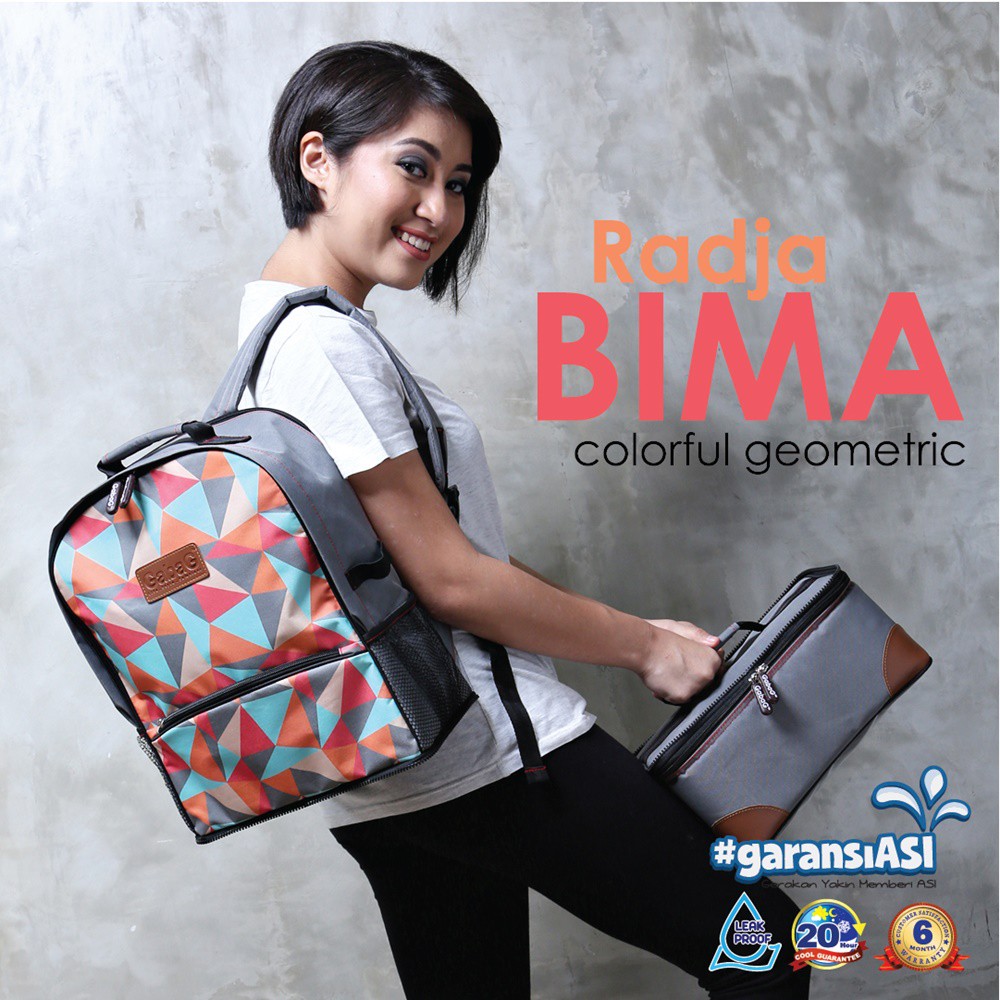 New! Cooler Thermal Bag GABAG RADJA BIMA Backpack Ransel Diaper Tas ASI Bayi - Free 2 Ice Gel Besar