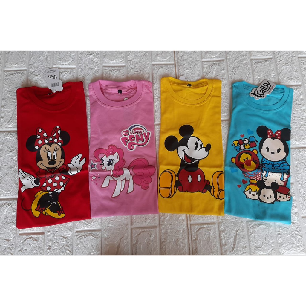 Kaos Gambar Anak Cewe Bahan Katun Import Lembut Motif Lucu Lengan Pendek Atasan Kekinian Perempuan