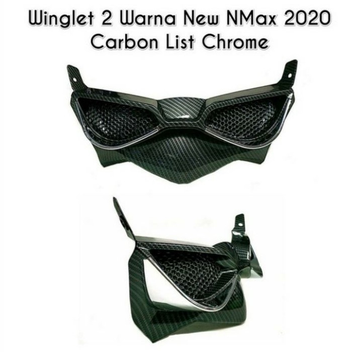 Winglet Aksesoris Variasi Yamaha New Nmax 2020 NEMO Carbon 2 tone Winglet Yamaha Nmax New 2020 2tone