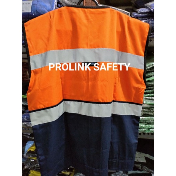 ROMPI SAFETY BAHAN DRILL ORANYE DONGKER BEELOGO K3 BENDERA PAKAI FURING TEBAL