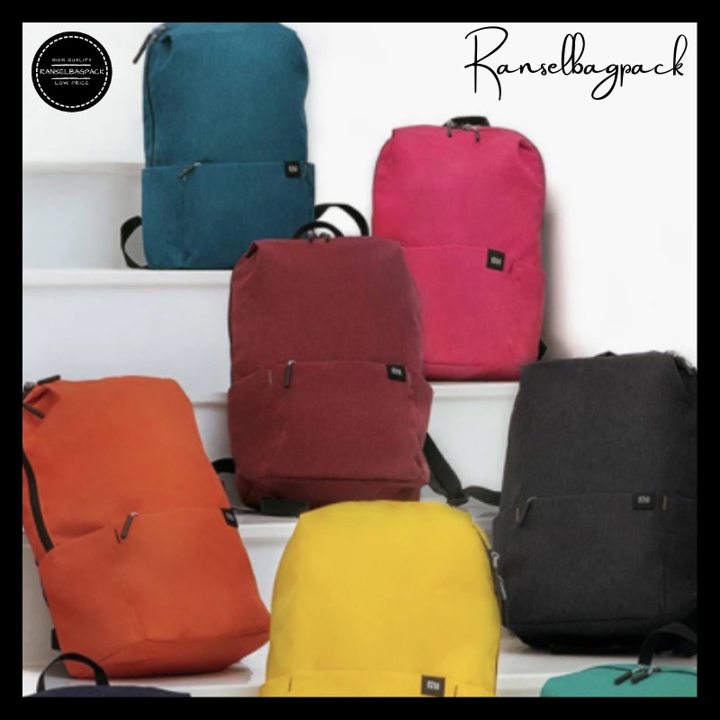 Tas Ransel - Backpack Punggung Bahu Travelling Outdoor Sekolah Kuliah Kerja Model Simple Casual Terbaru Kekinian Termurah  Multifungsi Stylish Backpack Perempuan Pria Wanita Laki-laki Cewek Cowok