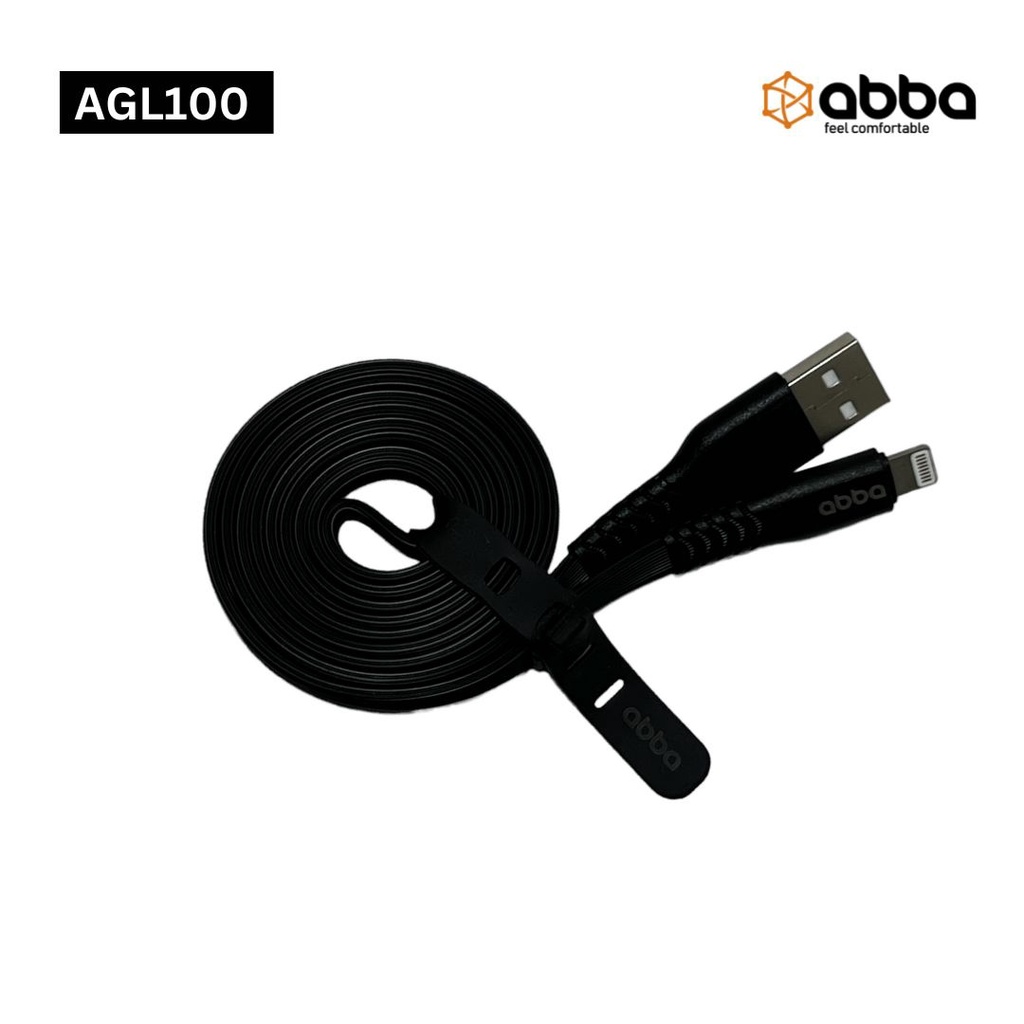 ABBA AGL100-KABEL DATA ABBA AGL100 LIGHTNING APPLE 3.0 AMPERE 100CM FAST CHARGING DATA CABLE COLORFUL