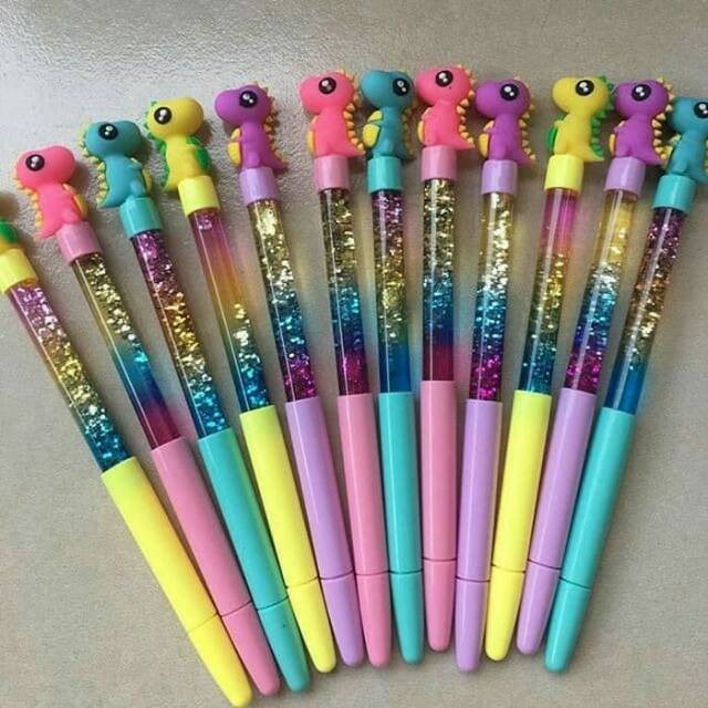 

Pulpen Gel Glitter Dino unik