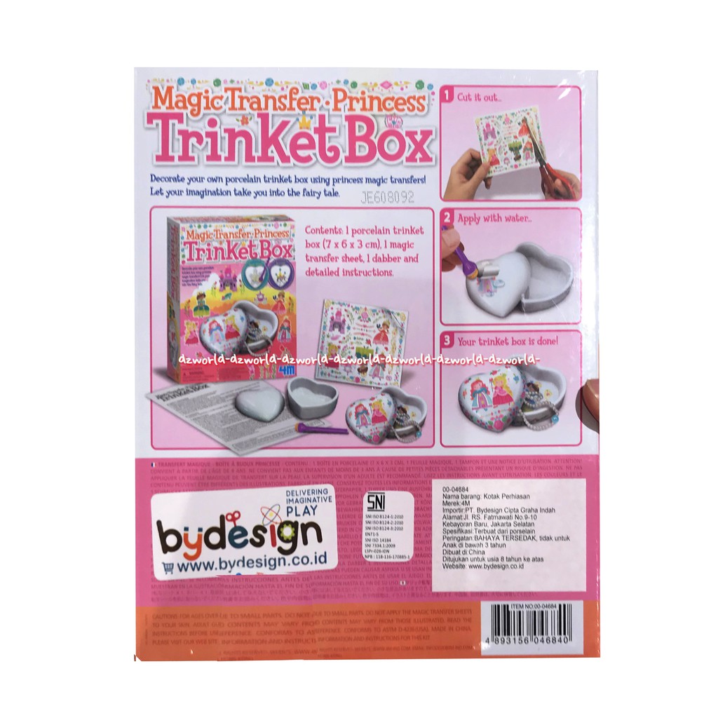 Magic Transfer Princess Trinket Box 4M Membuat Menghias Kotak Perhiasan