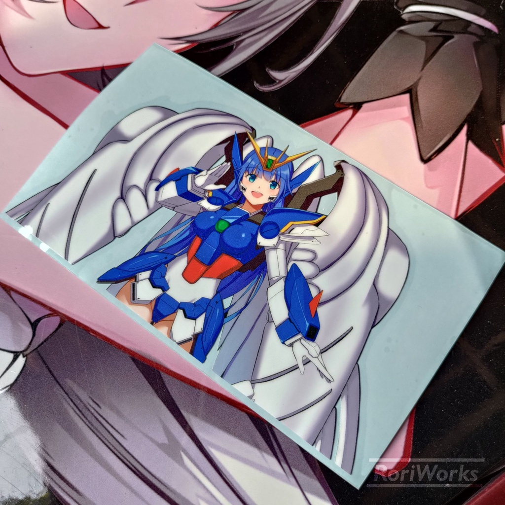 Stiker Kiss cut - Wing Gundam Zero EW | MS Girl | Mecha Musume
