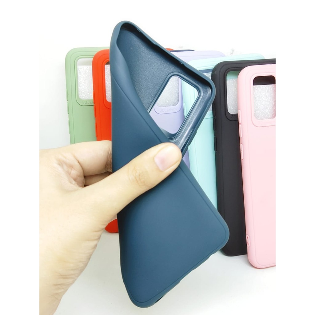 SoftCase Warna Warni Xiaomi Poco M3 6.53 Inch with 3D Camera Casing Candy Macaron Pelindung Camera