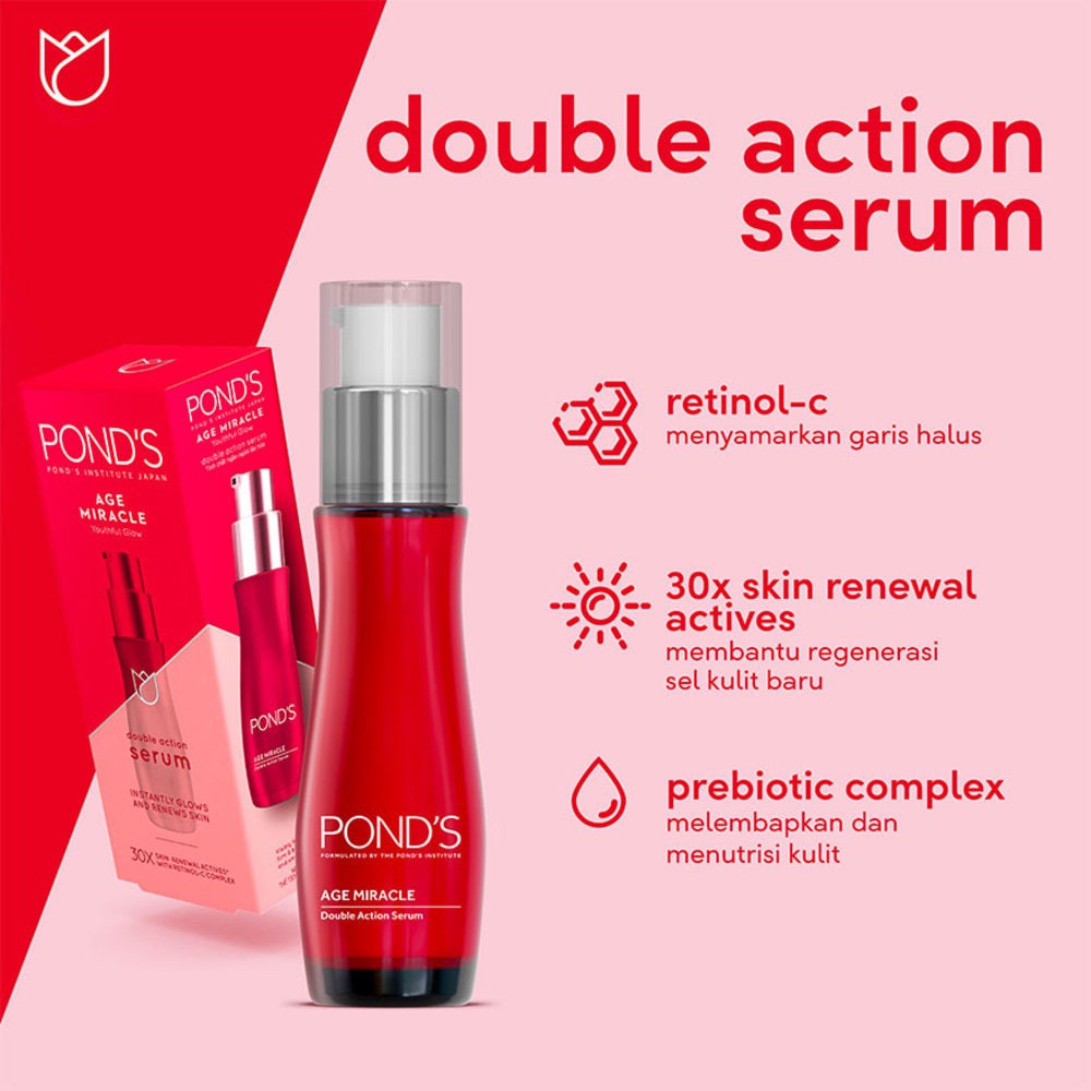 POND’S AGE MIRACLE YOUTHFUL GLOW DOUBLE ACTION SERUM