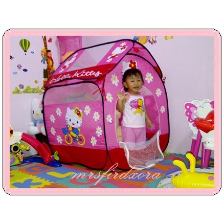 tenda anak mainan anak kemah motif karakter kartun hello kitty kemping ukuran besar harga murah