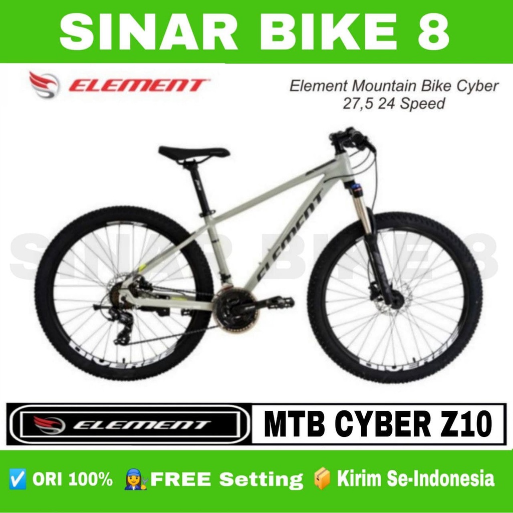 Sepeda Gunung 27,5 Inch ELEMENT MTB CYBER Z10 Deore 2x10 Speed Hidrolik