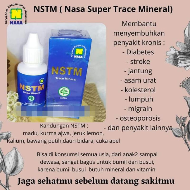 nstm nasa/nasa super trace mineral/nasa mineral/nasa original/jamu herbal/mata minus/mata plus/mata 