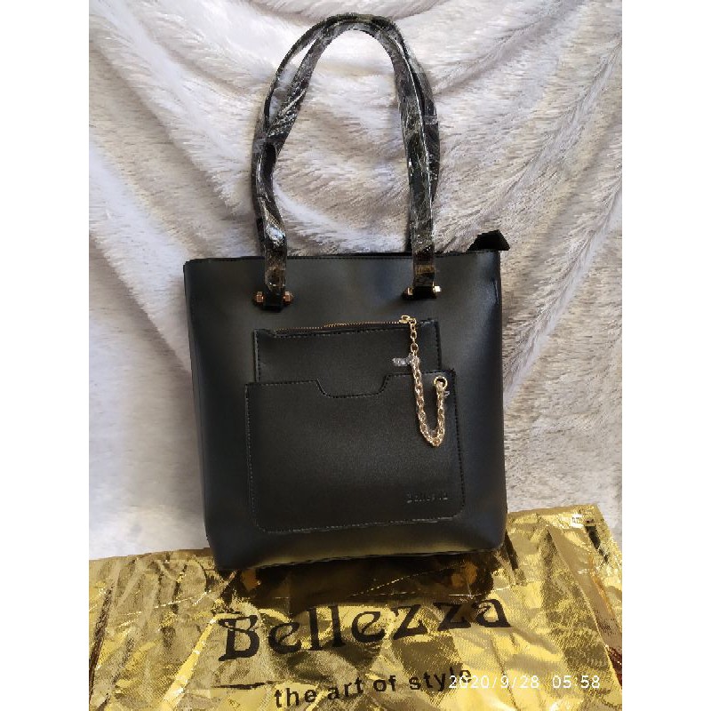 SALE tote bag Belleza warna hitam