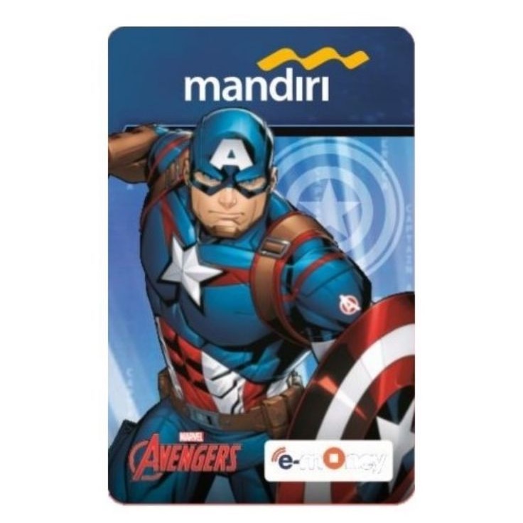 Mandiri eMoney Avengers - Captain America ORI /Like eTOLL Tapcash Flazz or Brizzi