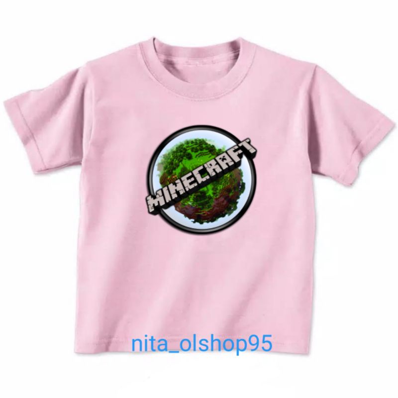 baju minicraft kaos anak Minecraft