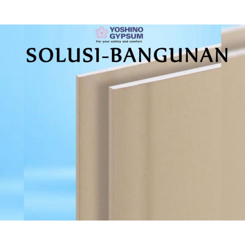 Gypsum Yoshino 12mm 1200x2400/gipsum 12mm/gypsum/gipsum/plafon/partisi/atap/gypsum jepang/plafon mur