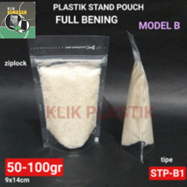 STAND POUCH 50-100GR/PLASTIK KLIP/PACKAGING SNACK KEMASAN KOPI GULA