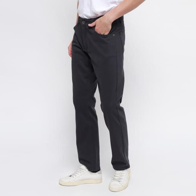 New Product Edwin Celana Jeans Milan-018 Regular Fit Pria Panjang Dark Grey Free Ongkir