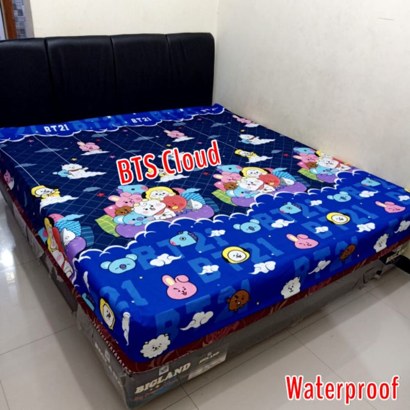 Sprei waterproof (anti air) motif bisa COD-BTS Cloud