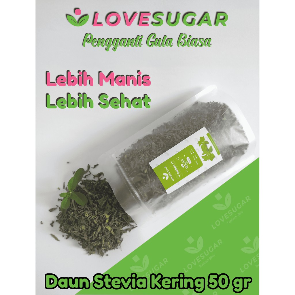 

Stevia - Gula Stevia - Daun Stevia Kering Murni 50 gram