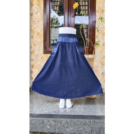 Rok Dewasa / Rok Jeans Wanita / Rok Panjang Dewasa / Rok Denim Panjang / Rok Panjang Wanita 85610