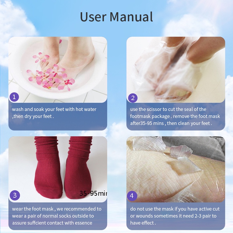 Efero foot mask masker/ kaki foot peeling foot exfloating /efero/ exfloating foot mask/efero tangan mask