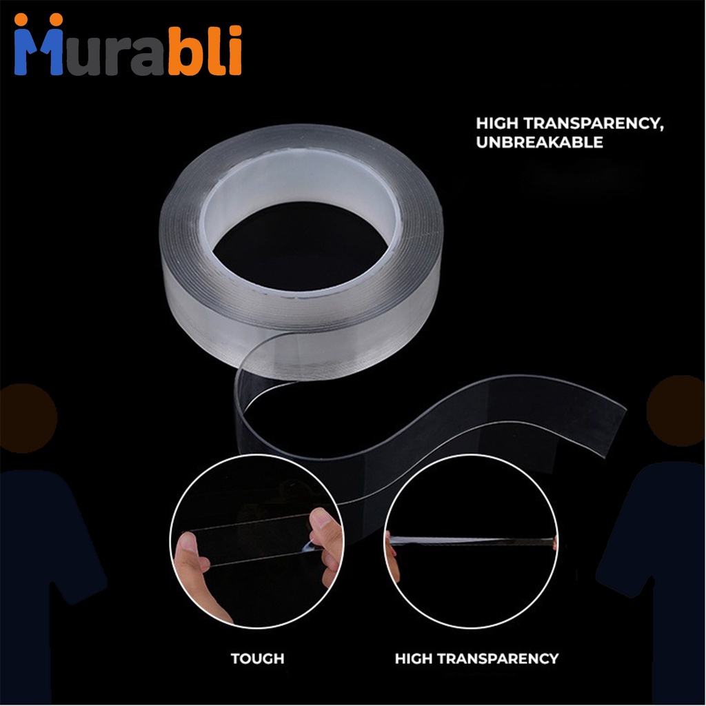 

Double Tape Bening Transparan Isolasi Dobel Tip Perekat Nano