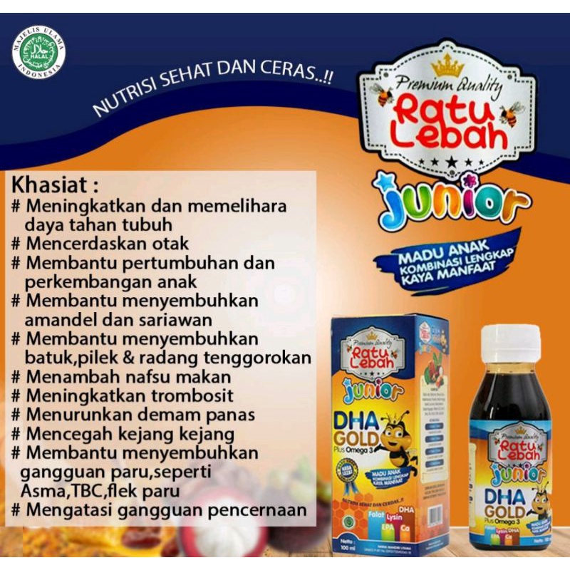 RATU LEBAH JUNIOR DHA GOLD 150g Madu Anak