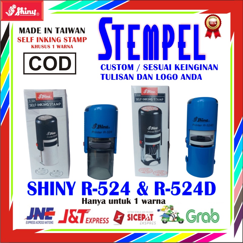 

STEMPEL CAP SHINY PRINTER R-524 DAN R-524D 1 WARNA ONTOMATIS DOKTER PERAWAT LUNAS KSNTOR TOKO PERUSAHAAN MEMO NOTA FAKTUR KWITANSI KWITANSI SERBAGUNA