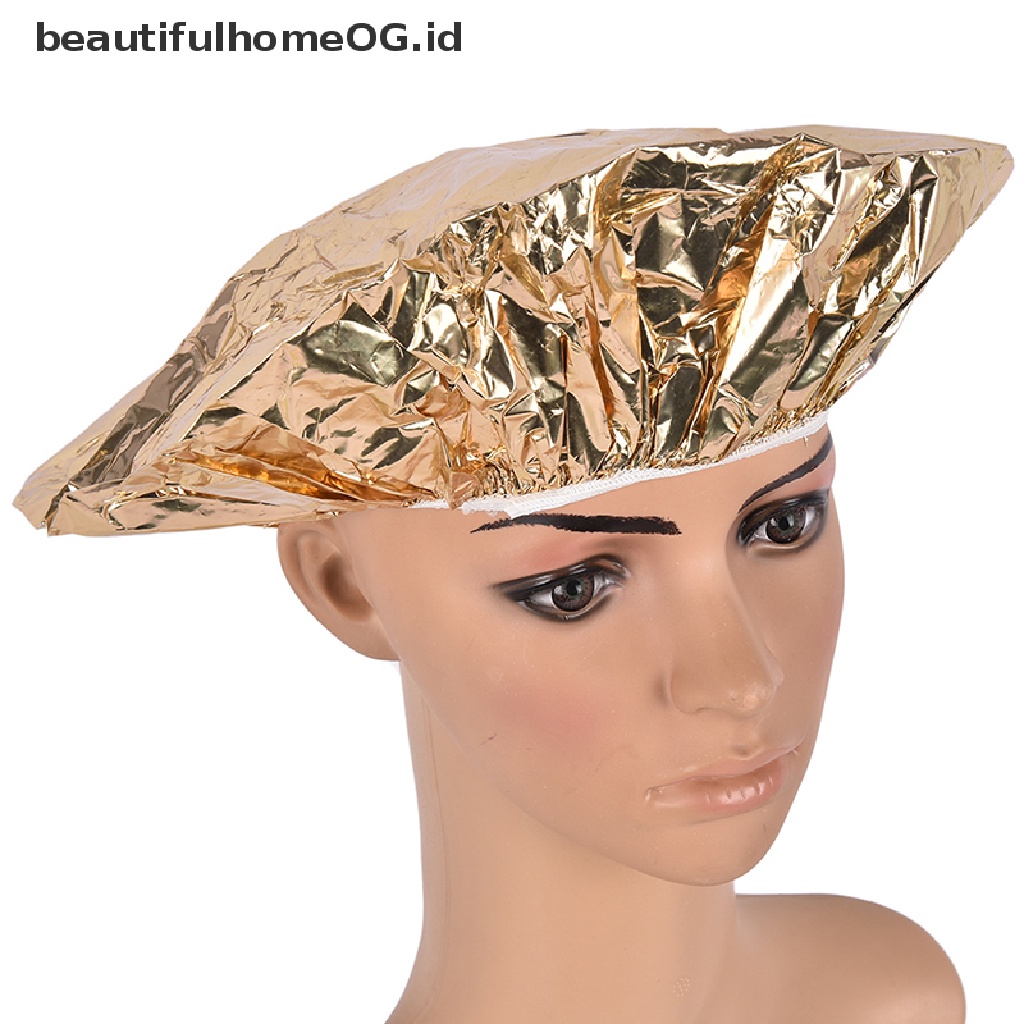 Topi Masker Pelindung Rambut Bahan Aluminum Foil Elastis Untuk Mandi