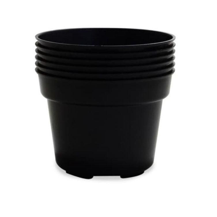 【review】 pot bunga tanaman plastik hitam 40cm - polos