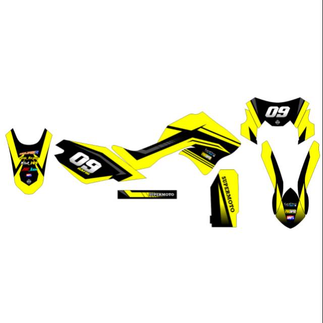 Bayar di tempat decal dtracker new kuning hitam full body bebas